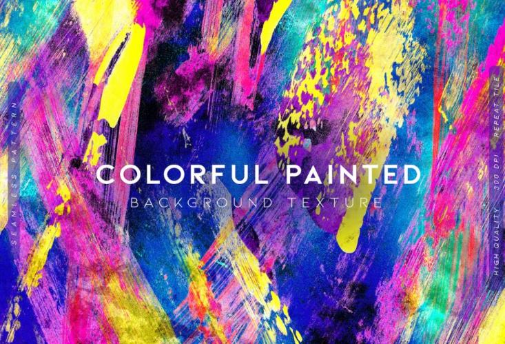Colorful Painted Background PNG