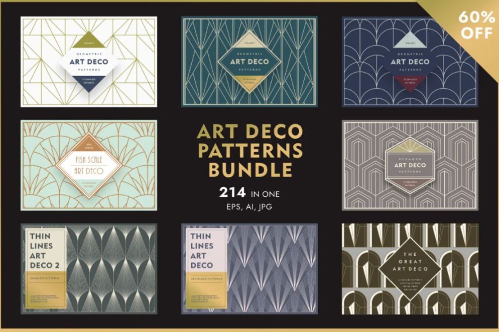 Creative Art Deco Patterns Bundle