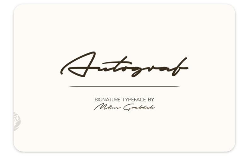 Creative Autograph Display Font