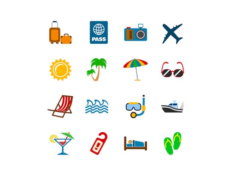 Creative Summer Icons Set