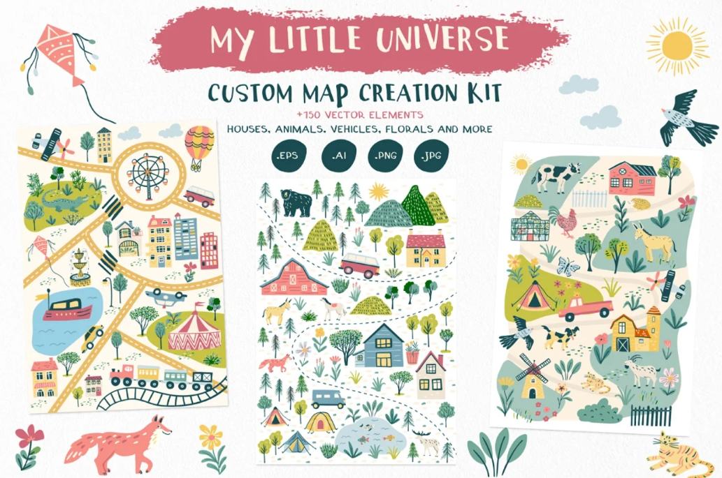 Custom Kids Map Creator Kit