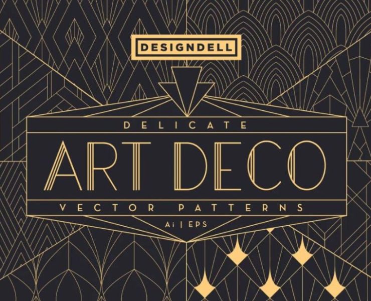 15+ Free Geometric Art Deco Patterns Download