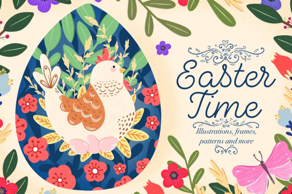 Easter Time Illustrations and Patterns