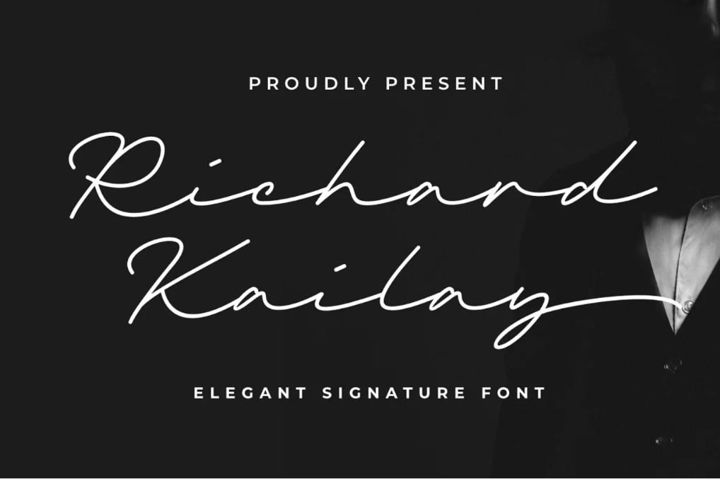Elegant Signature Display Font