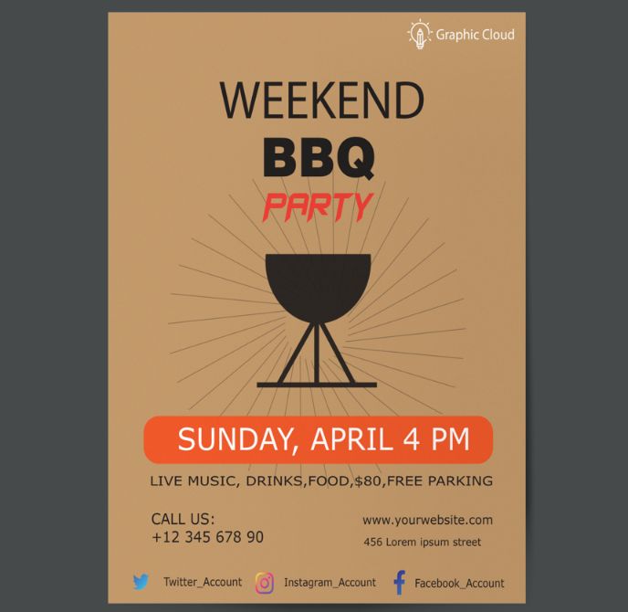 Free BBQ Flyer Template