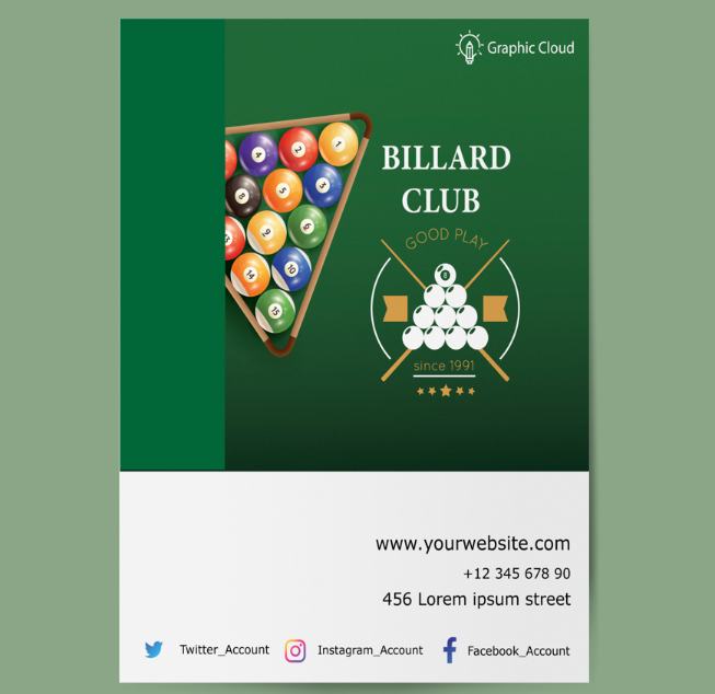 Free Billiards Flyer Template