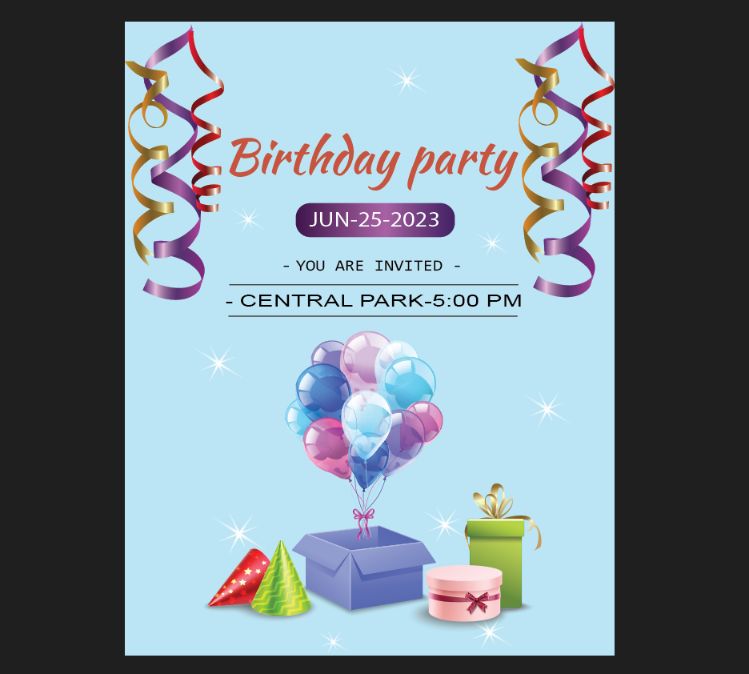 Free Bithday Party Flyer Template