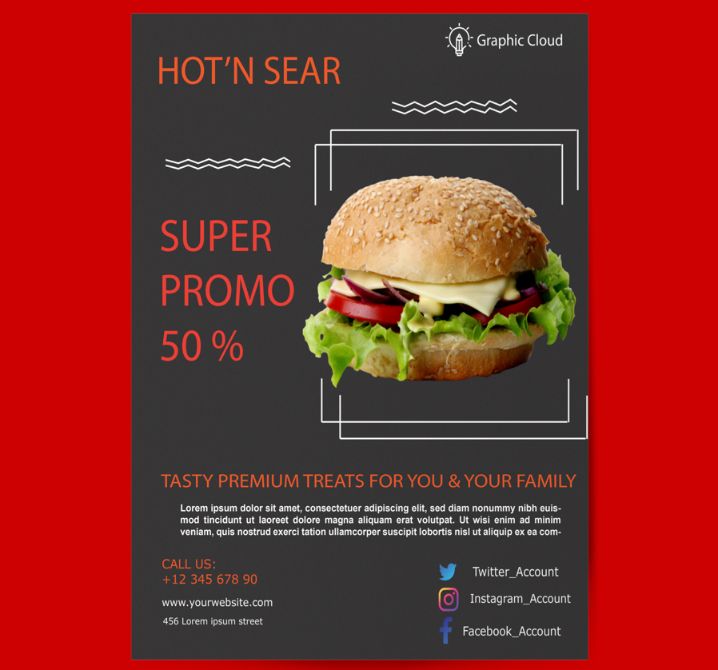 Free Burger Store Flyer Template