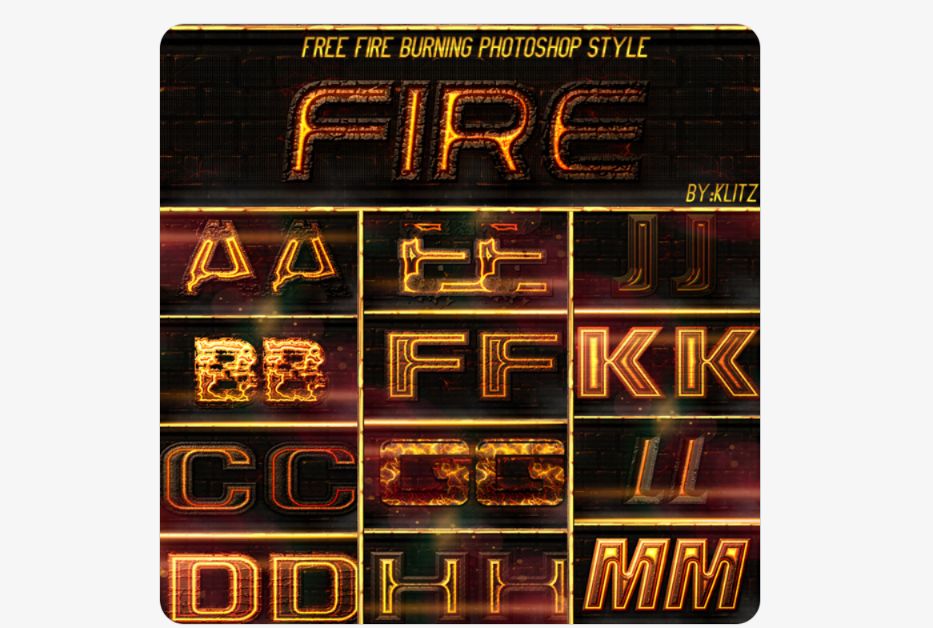 Free Burning Style Text
