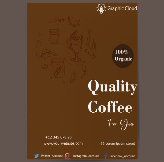 Free Cafe Flyer Template Ai PSD Download