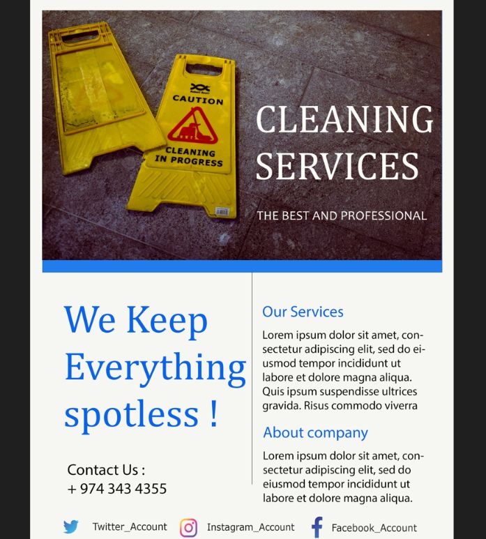 Free Cleaning Services Flyer Template