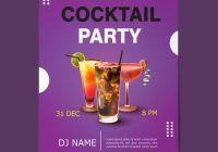 Free Cocktail Party Flyer Template