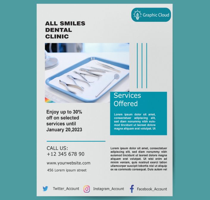Free Dental Services Flyer Template