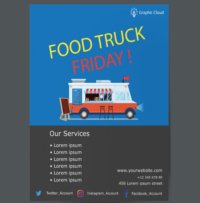 Free Food Truck Flyer Template