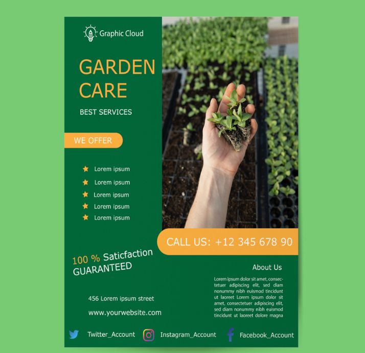 Free Gardening Services Flyer