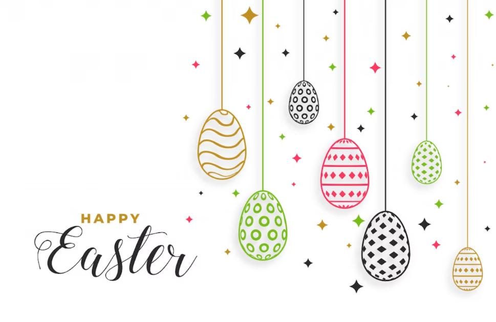Free Happy Easter Vector Background