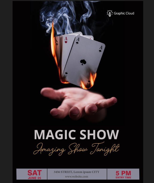 Free Magic Show Flyer Temmplate
