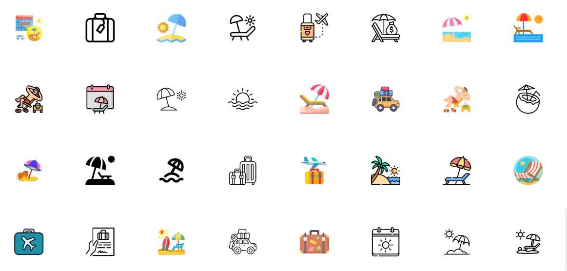 Free Vacation Icons Download