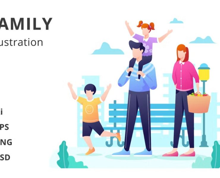 15+ Free Family Illustrations Ai PNG Download