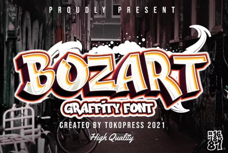 High Quality Graffity Display Typeface