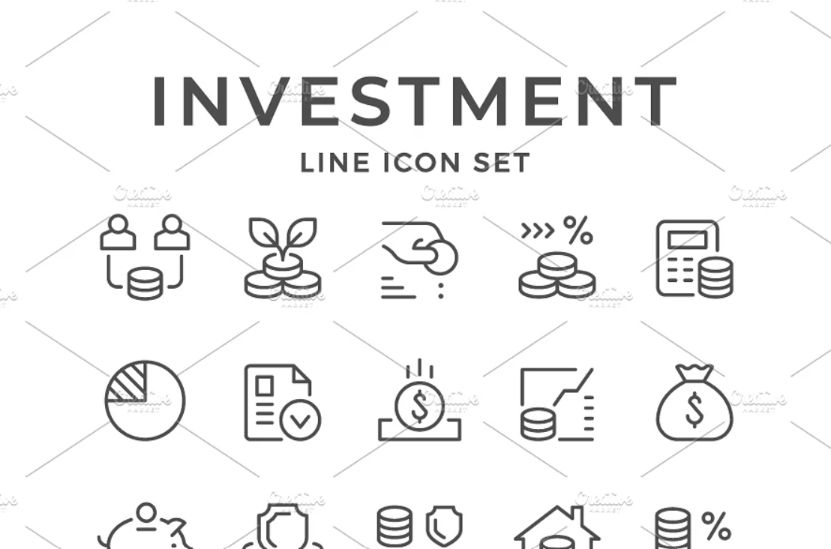 LIne Style Investment Icons