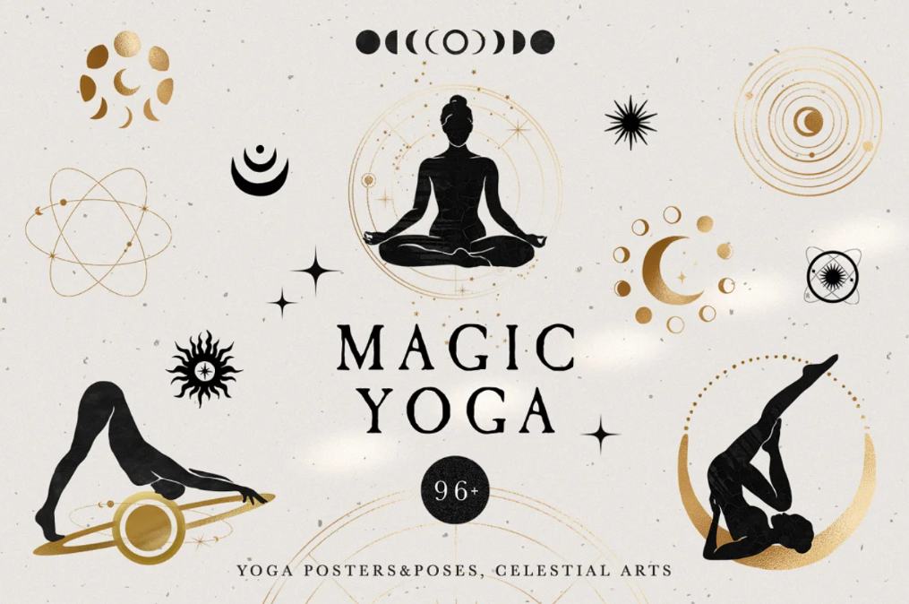 Magic Yoga Illustrations Set