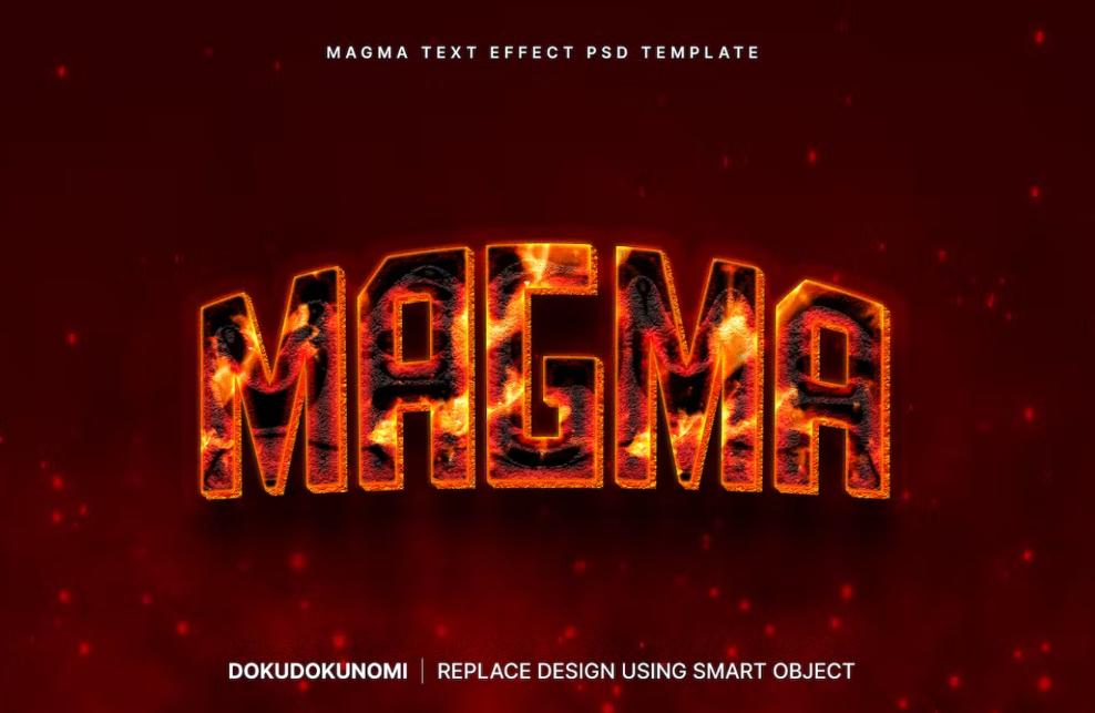 Magma Style Text Effect PSD