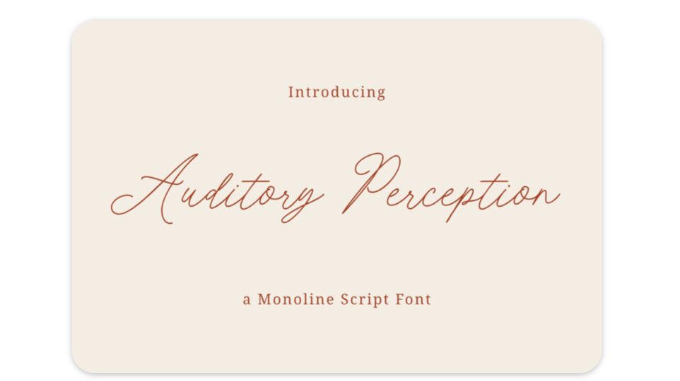 Monoline Display Script Font