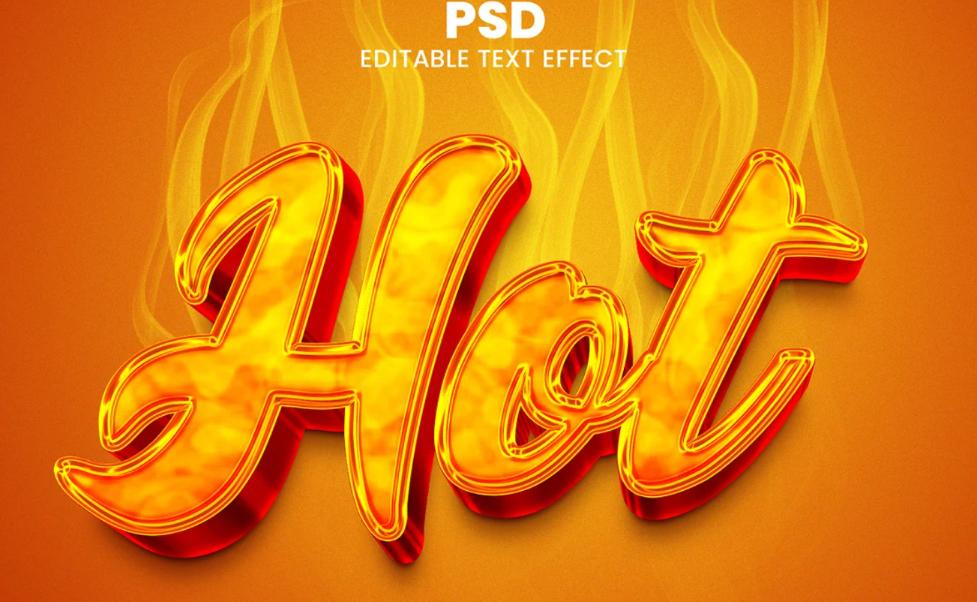 Professional 3D Hot Text Action