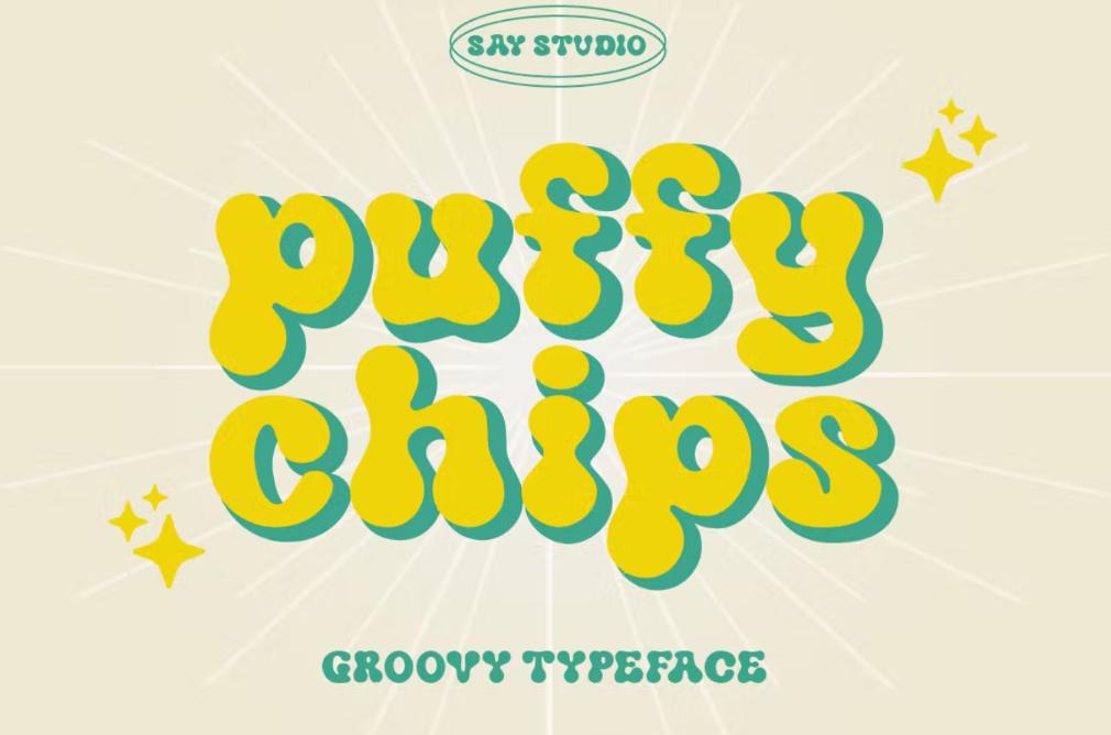 Puffy Style Display Typeface