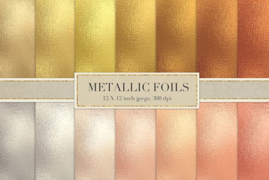Rose Gold Foil Textures Set