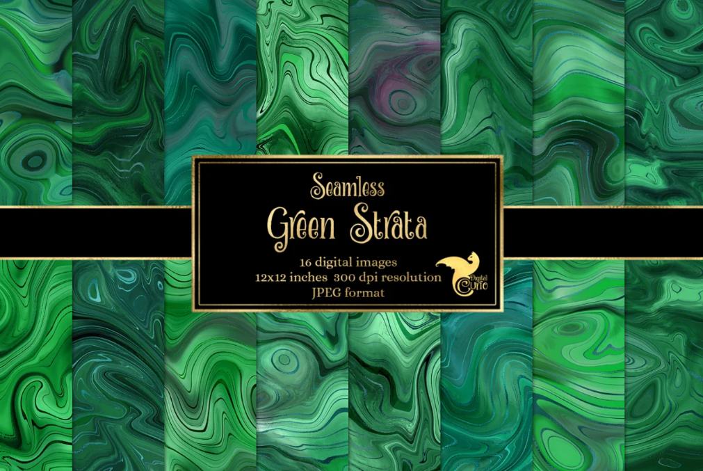 Seamless Green Strata Backgrounds
