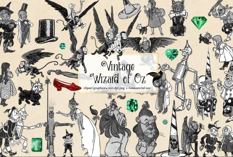 Vintage Wizard of Oz Vectors