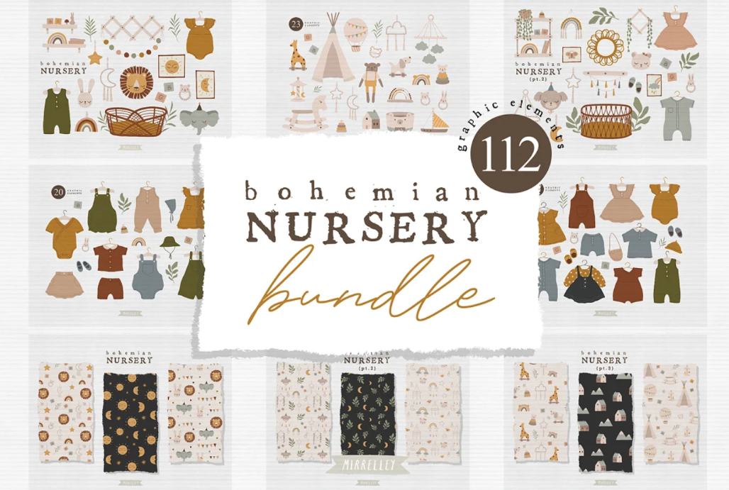 112 Bohemian Nursery Collections Set
