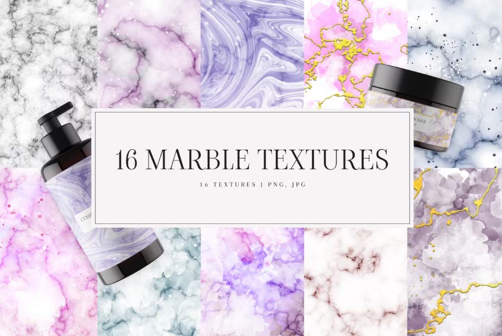 16 Unique Marble Backgrounds Set