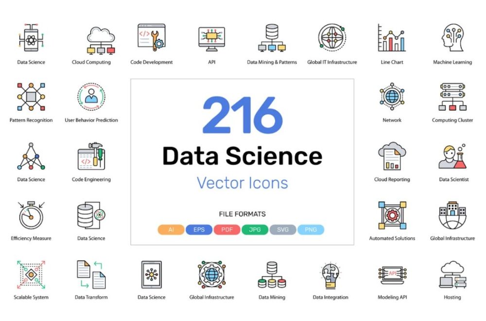 15+ Data Science Icons Ai EPS FREE Download - Graphic Cloud