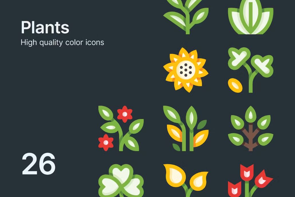 26 Colorful Icon Elements Set