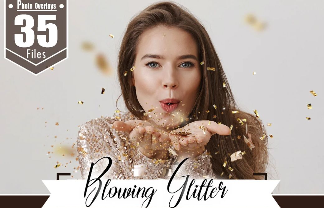 35 Blowing Glitter Overlays Set