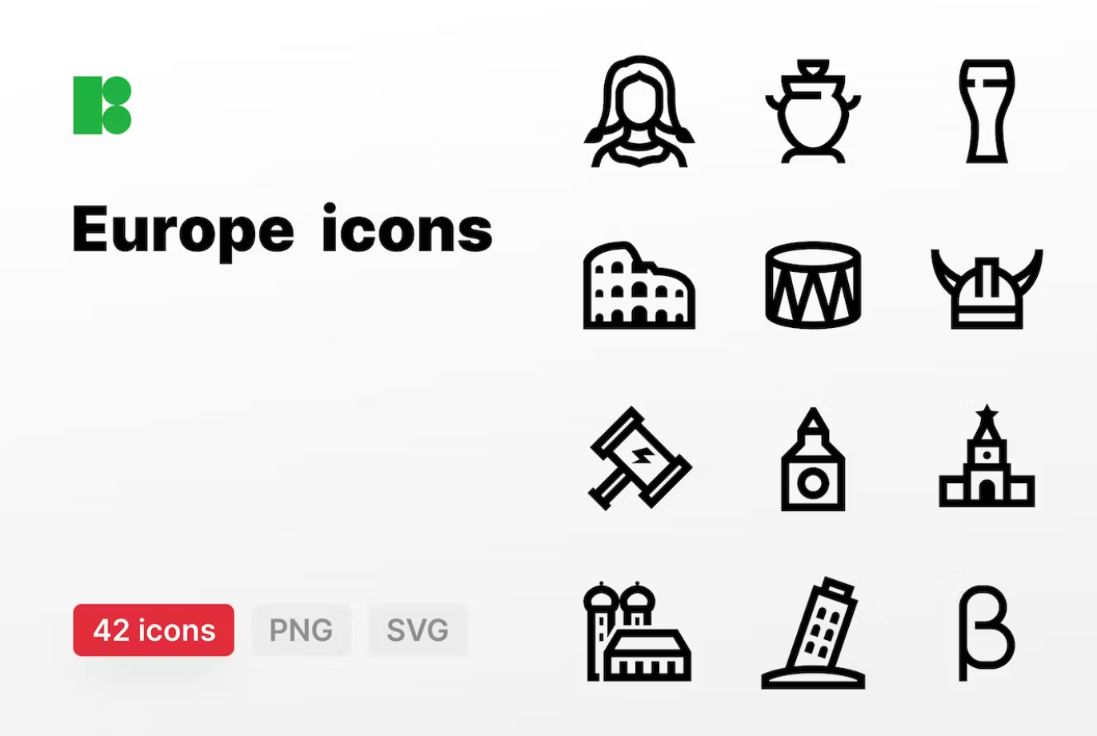 42 Unique Icons Set