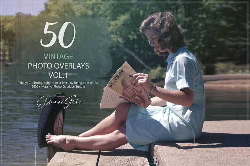 50 Vintage Photo Overlays Set