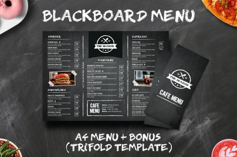 A4 Restaurant menu Template