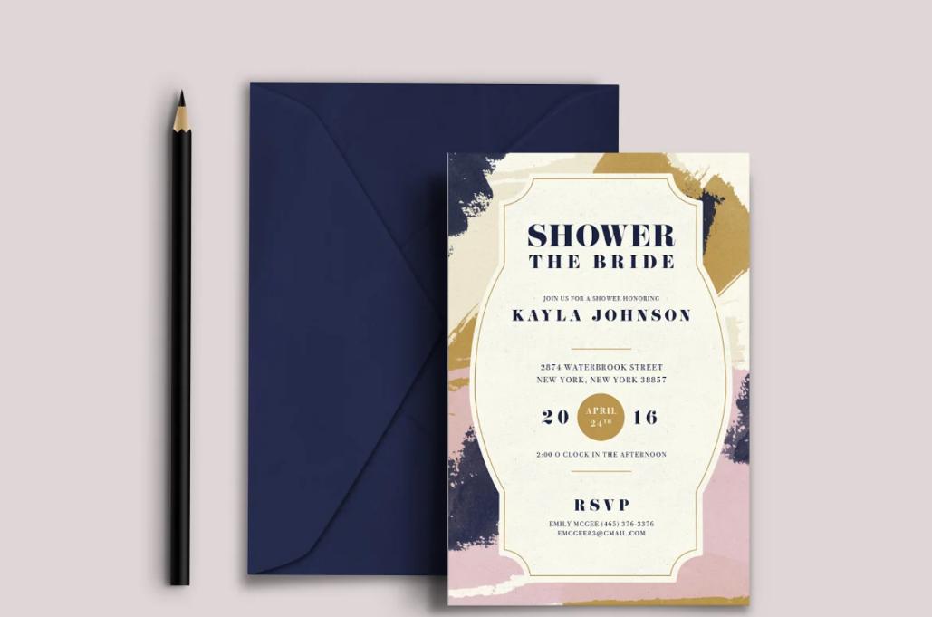 Abstract Style Invitation Card Template