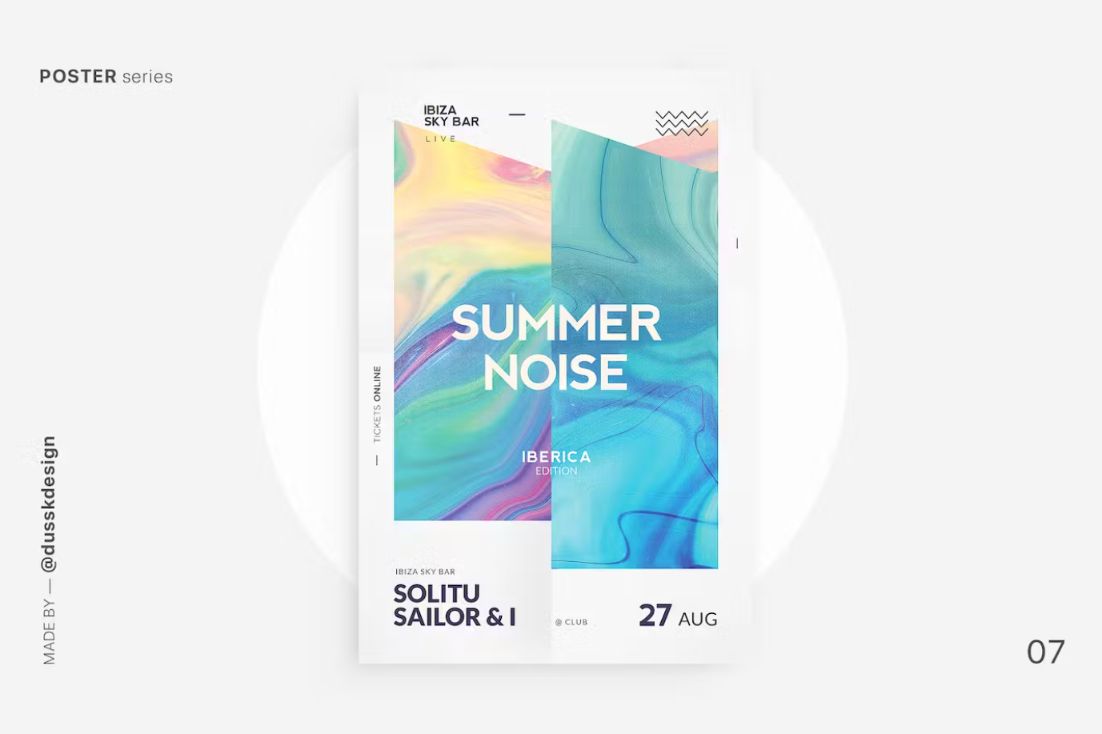 Abstract Summer Poster Design