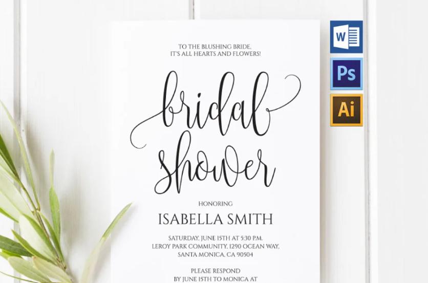 Ai and PSD Bridal Shower Card