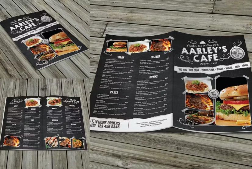 Bi Fold Menu Card