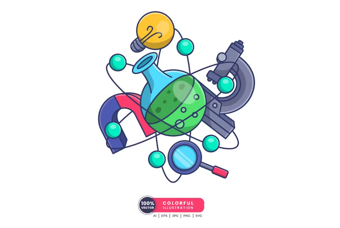 Colorful Science Illustration Elements
