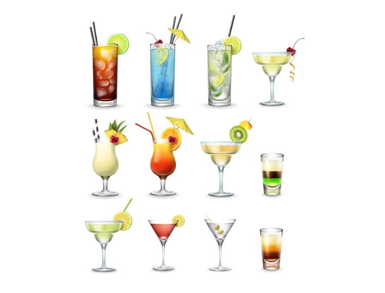 Colorrful Drinks Vector Designs