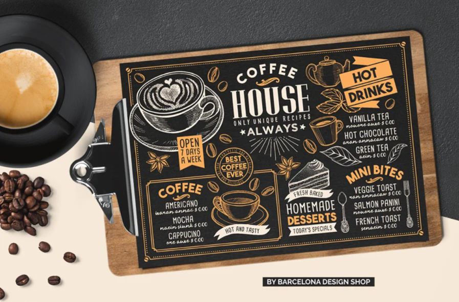 Creative Coffee House Menu