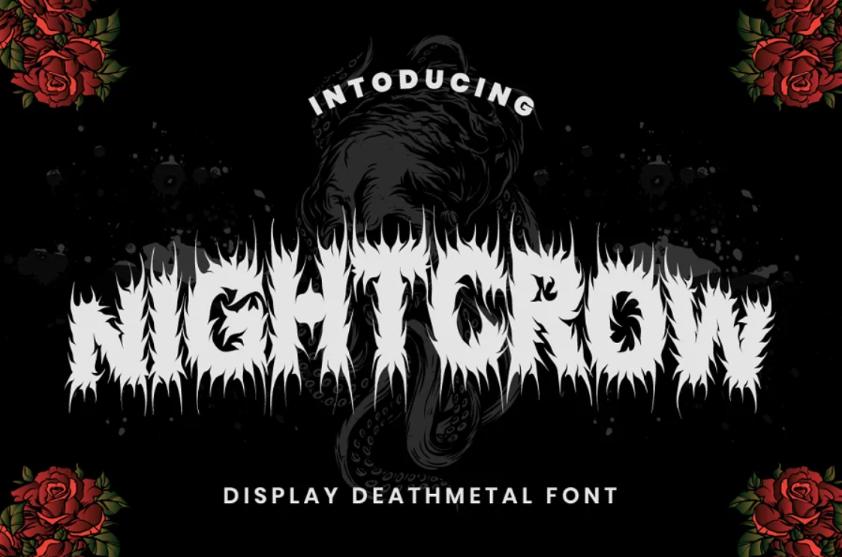 Creative Death Metal Display Typeface
