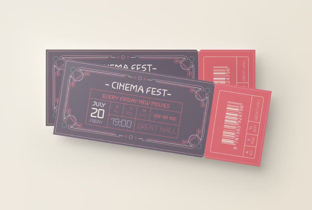 Creative Fest Ticket Template PSD